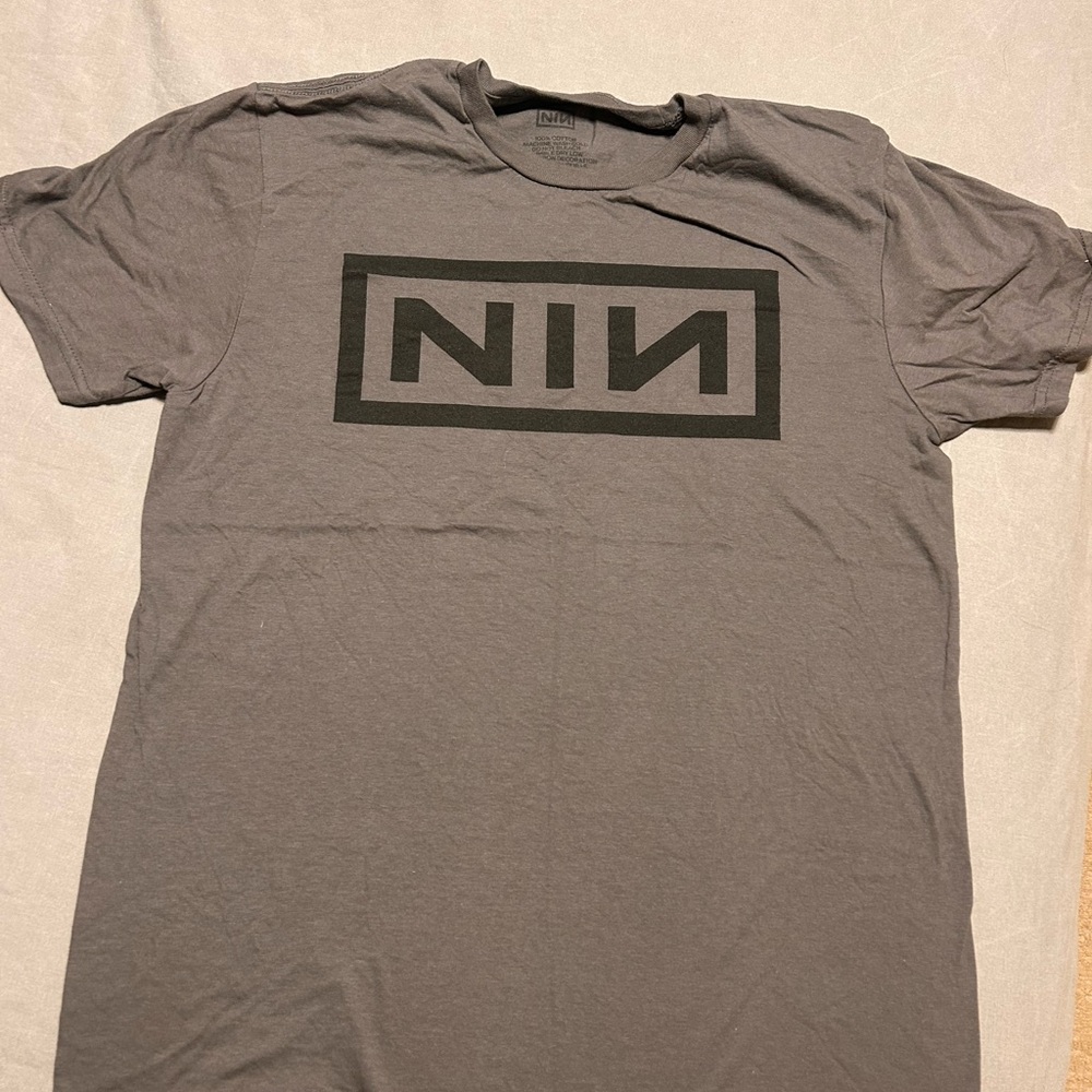 Gray NIN Logo Men's T-Shirt